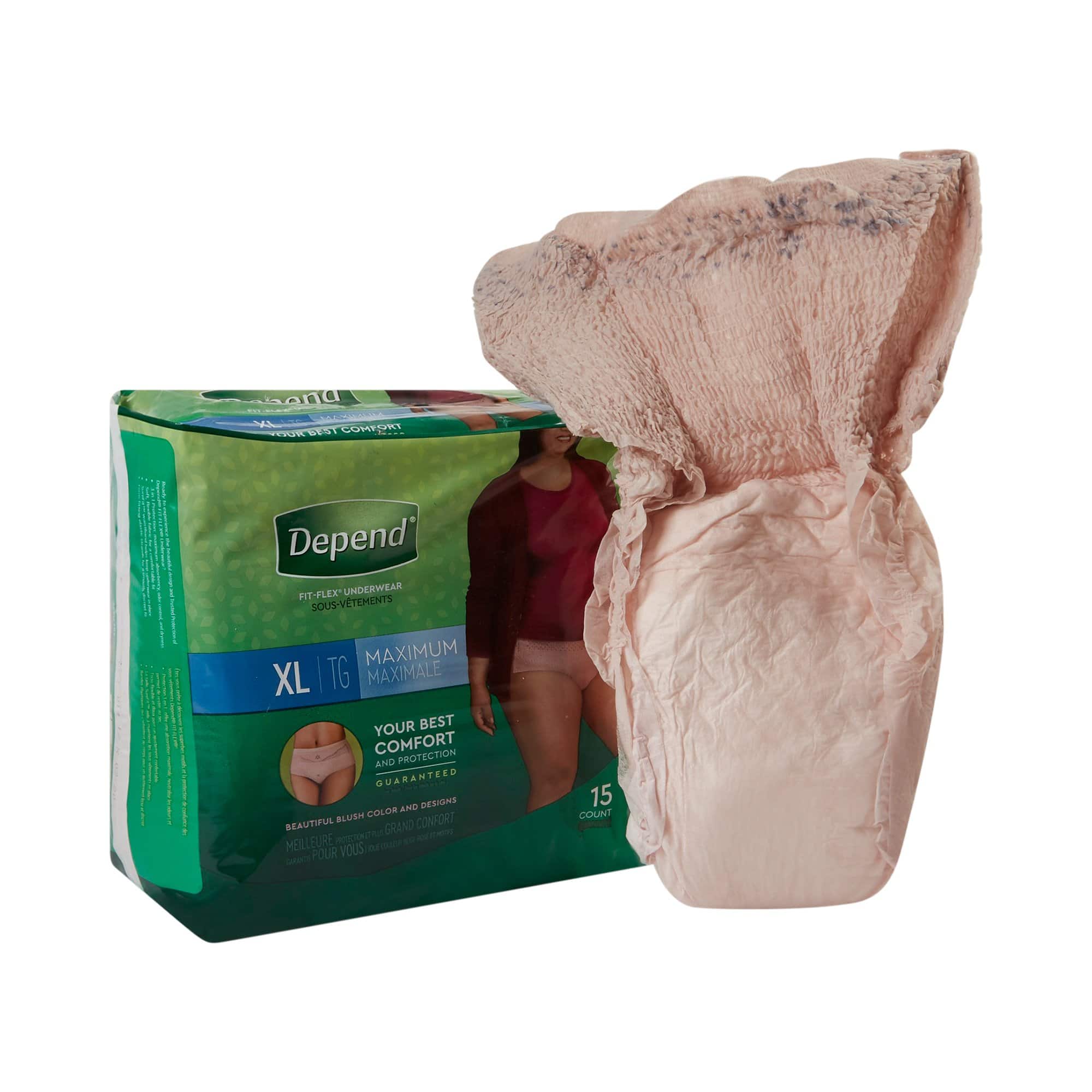 Depend FIT-FLEX Absorbent Underwear, X-Large, Tan, 45″ to 54″ Waist -  Legacy Medical Sales