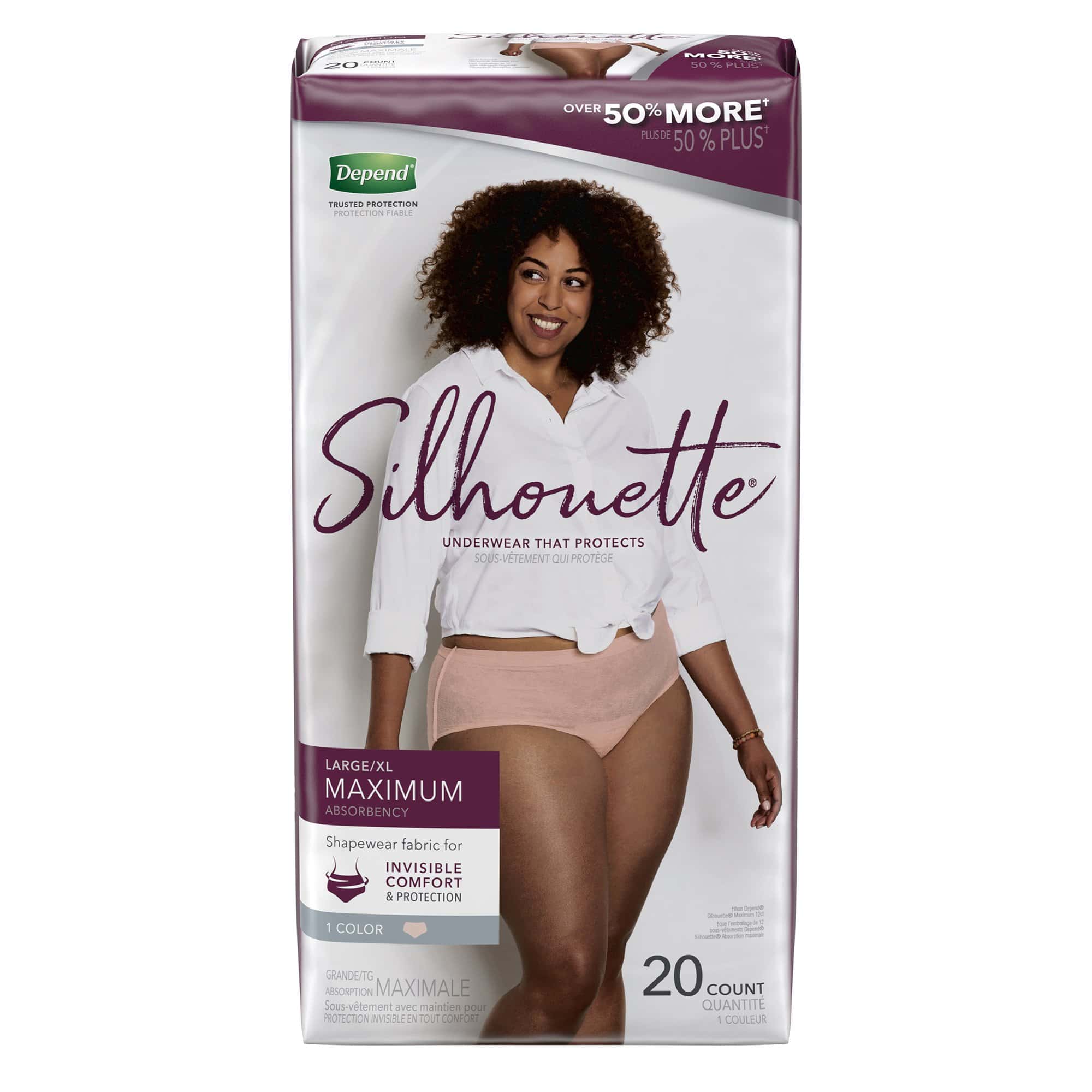 Depend Silhouette Maximum Absorbent Underwear, Large / Extra Large - Legacy  Medical Sales