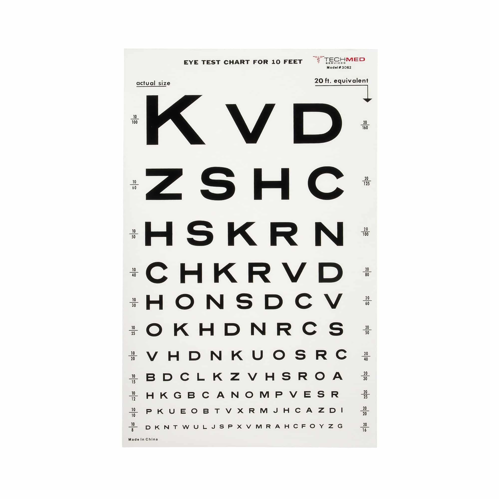 McKesson Eye Test Chart - Legacy Medical Sales