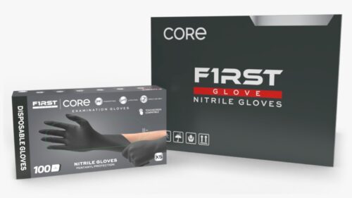 First Glove 3.5 Mil Black Nitrile Disposable Exam Gloves